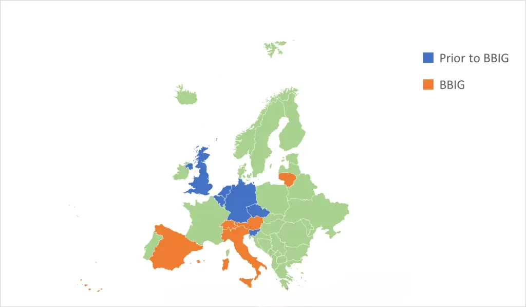Map of Calonectria henricotiae in Europe