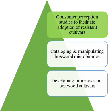 Diagram for objective 3: building resilience into boxwood production